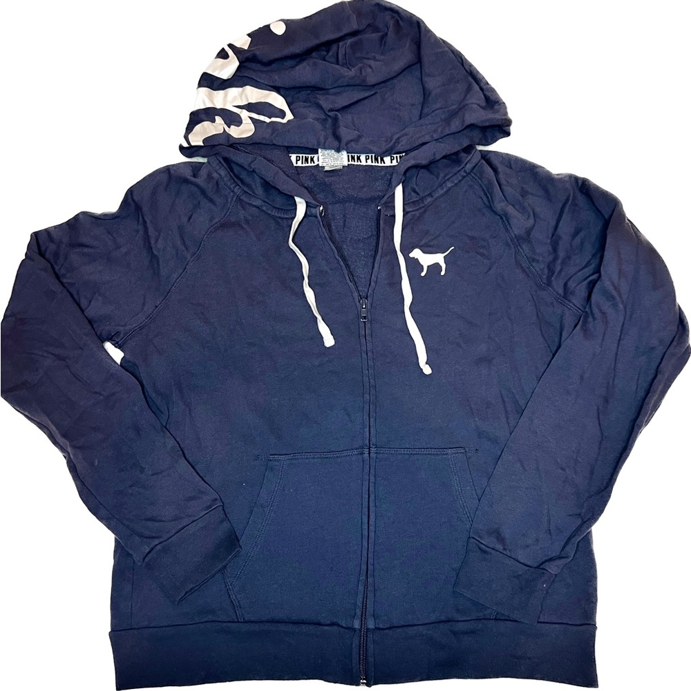 Lightweight Cotton Blue Lounge Hoodie by Victoria’s Secret Pink Size Large